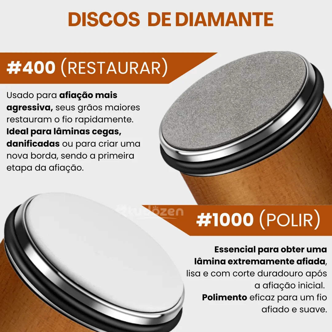 Affino™ - Afiador de Facas Magnético com Rolo Diamantado