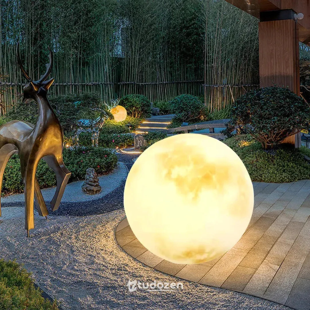 Luminária Decorativa Lua Cheia com Energia Solar - Tudozen