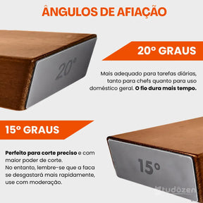 Affino afiador de facas magnético rolo diamante Tudozen